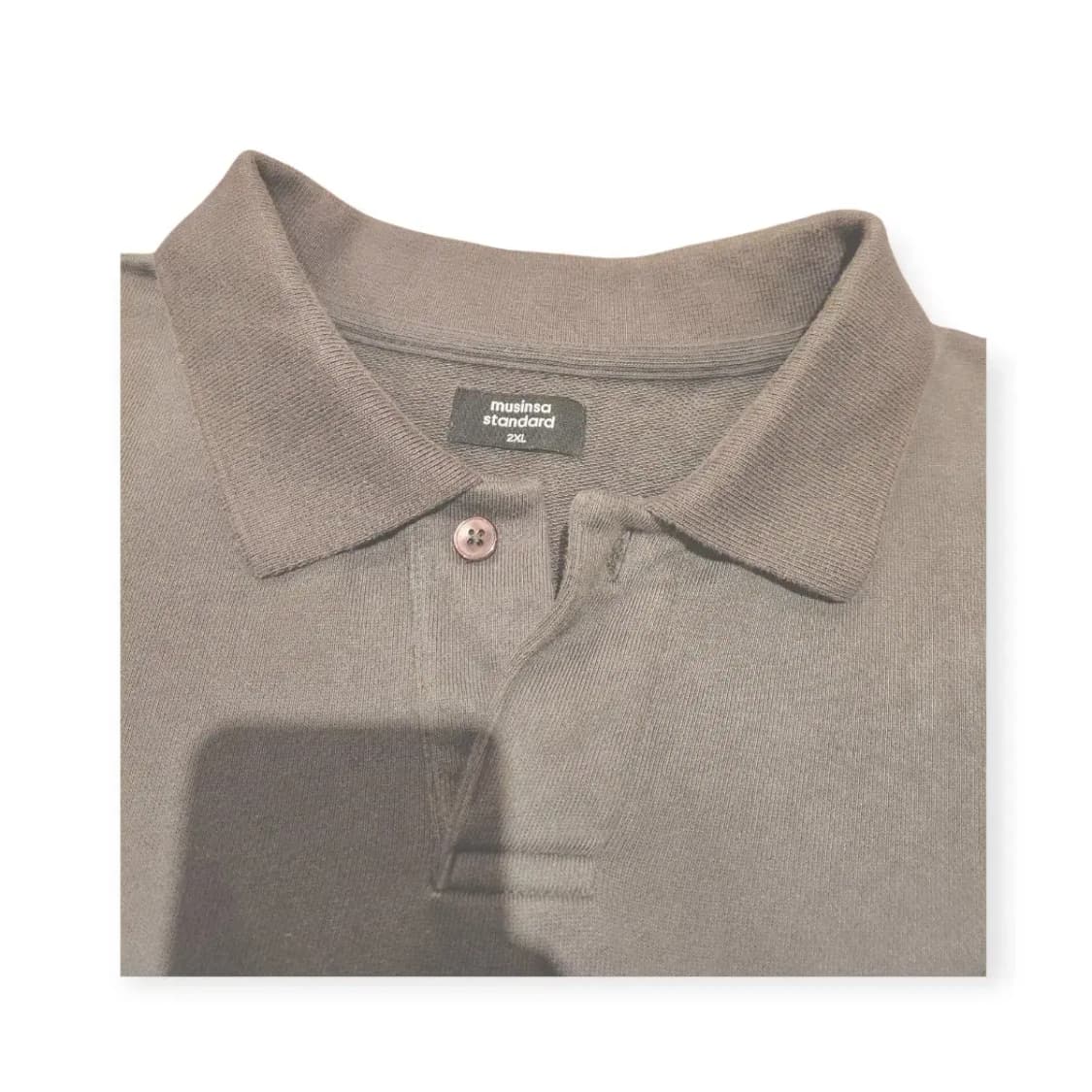 2XL)무신사 스탠다드 Musinsa 모던 남성 카라넥 긴팔 티셔츠 상품이미지3