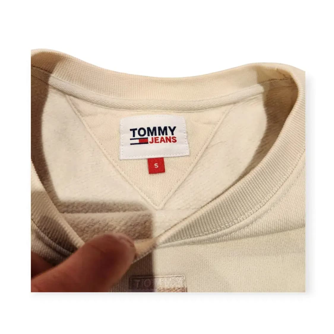 2XL)타미진스 오버핏 카모레터링 베이지 맨투맨 티셔츠 상품이미지3