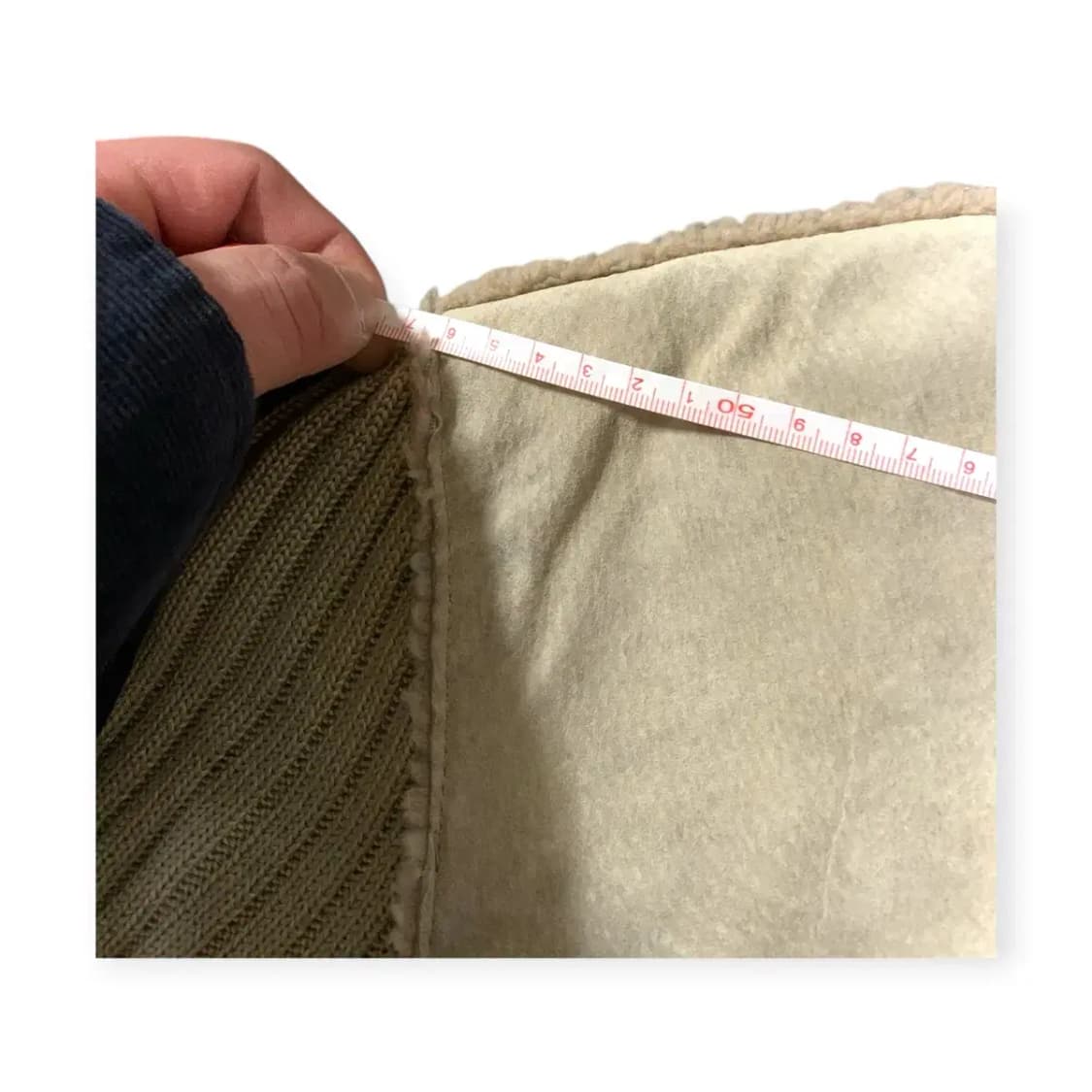 2XL)ANGELO LITRICO 베이지 빈티지 스웨이드 니트 집업 상품이미지4