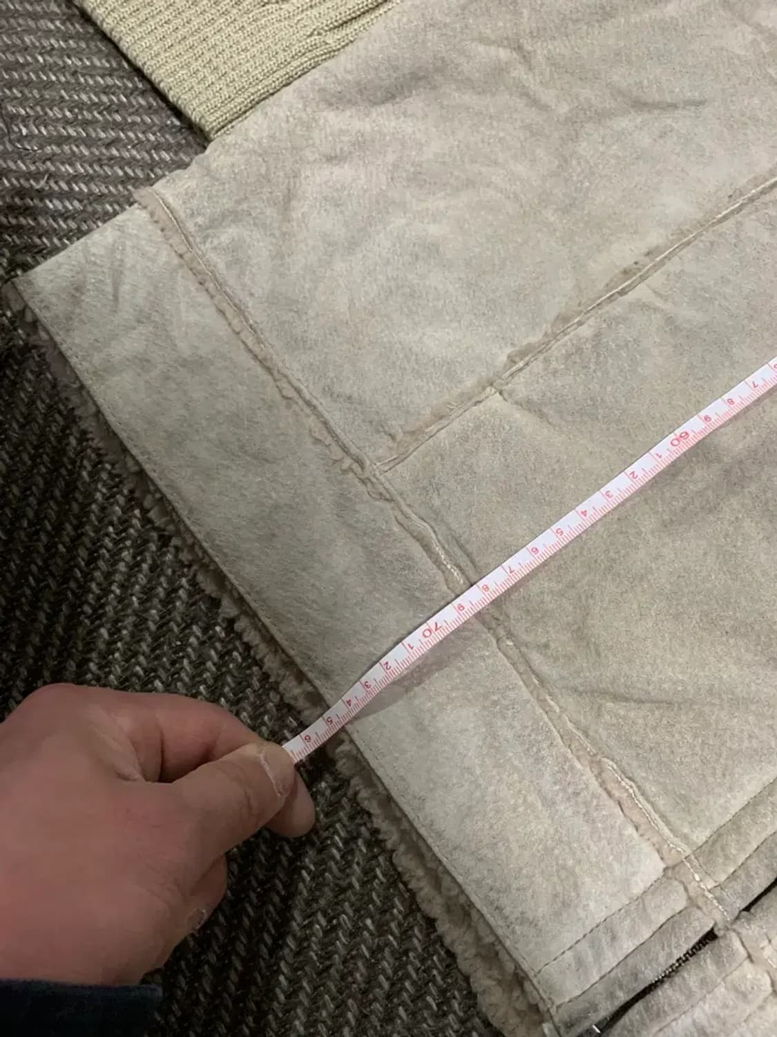 2XL)ANGELO LITRICO 베이지 빈티지 스웨이드 니트 집업 상품이미지6