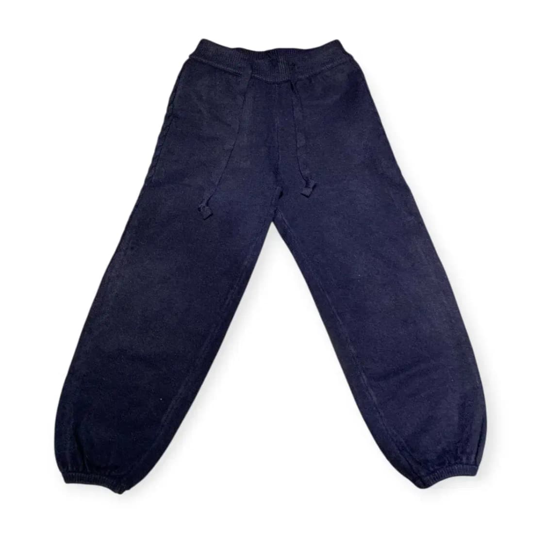 L)네이비 니트 후드 니트 밴딩 조거팬츠 츄리닝셋업 트레이닝복세트 상품이미지3