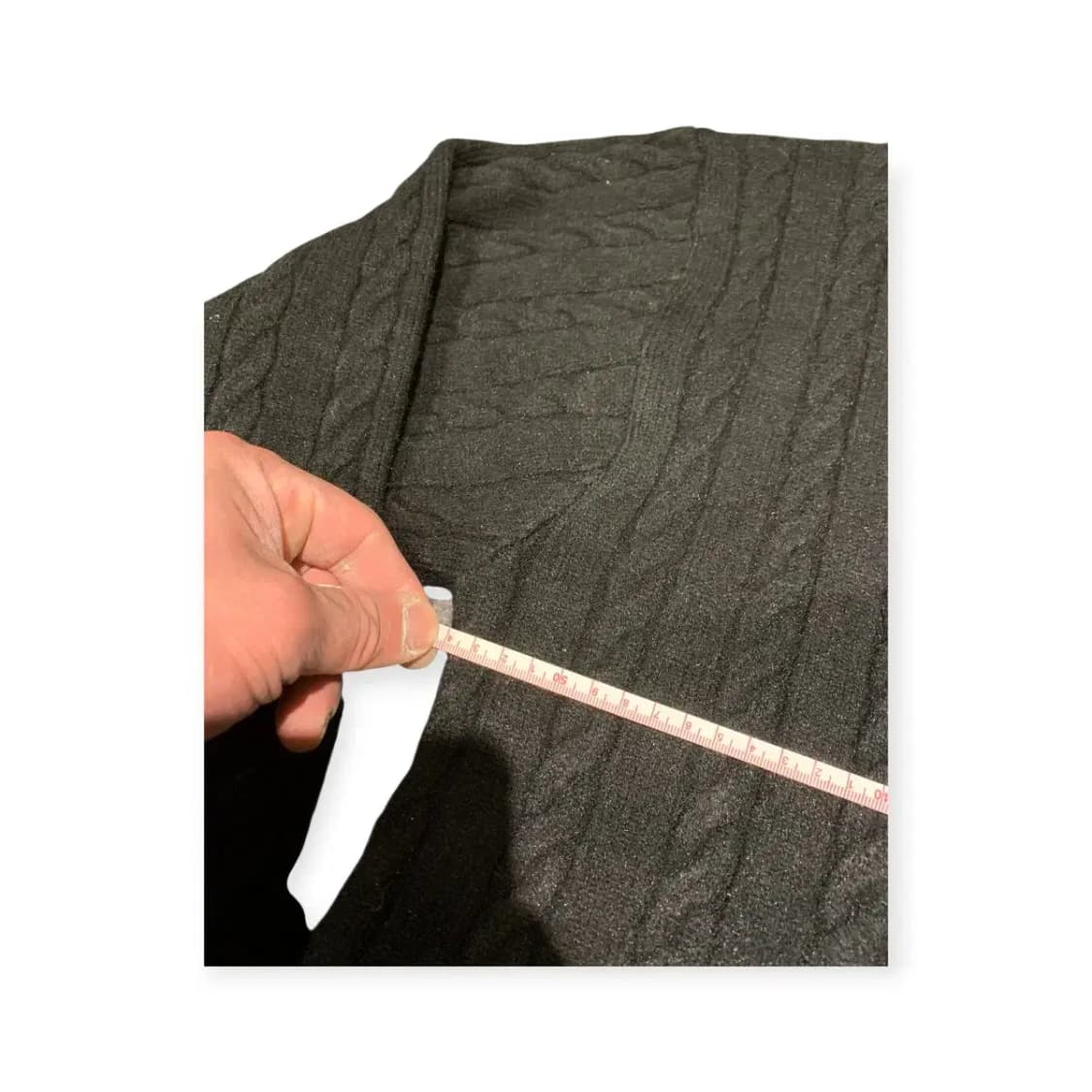 L)Mood 블랙 니트 긴팔 케이블 니트 맨투맨 스웨터 상품이미지6