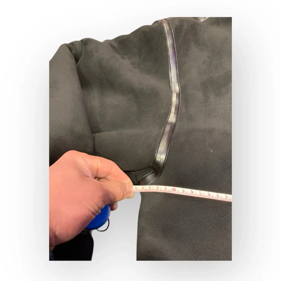 110)FLEUR 블랙 오버핏 스웨이드 숏 무스탕 퍼 자켓 가죽자웨 상품이미지3