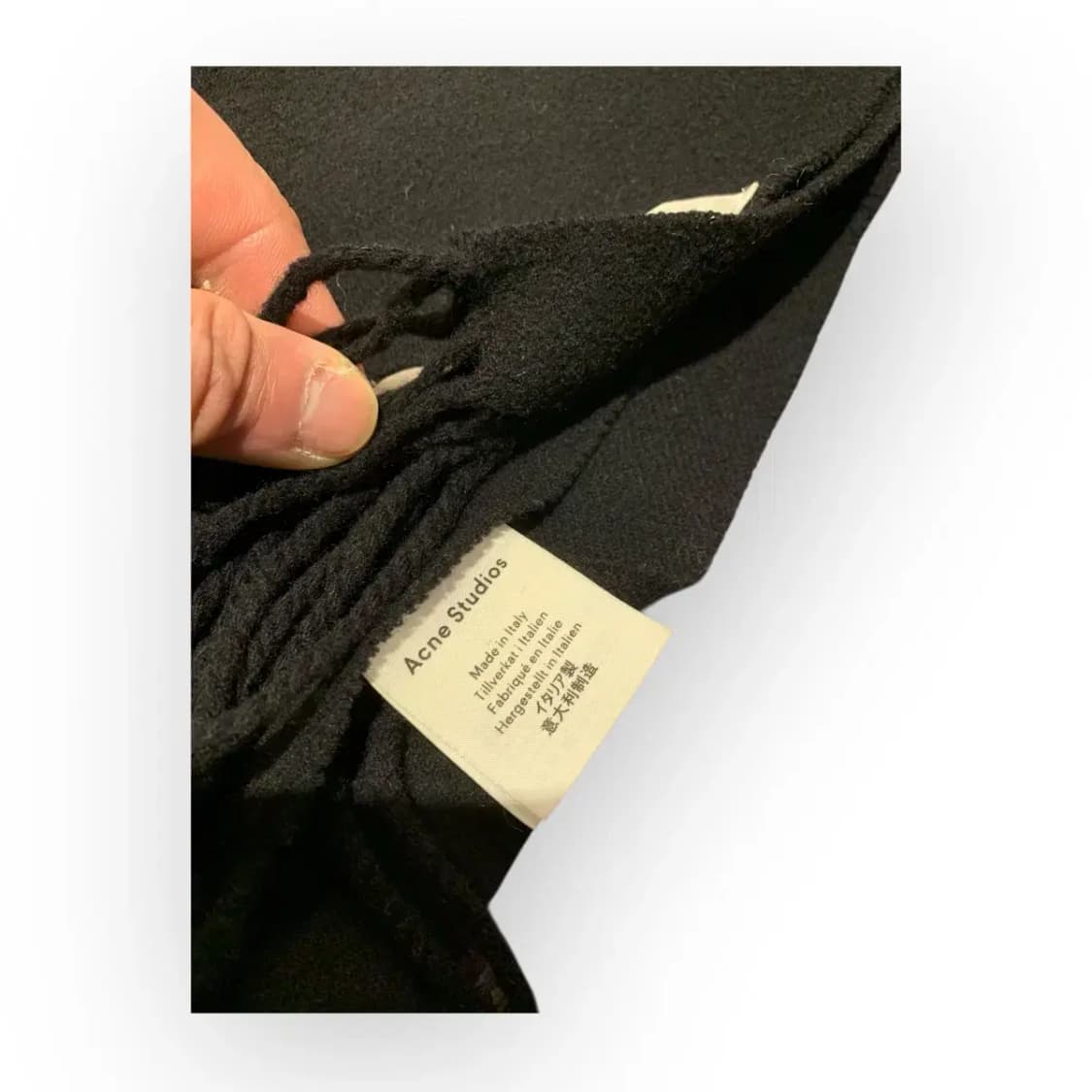 아크네 스튜디오 블랙 울 머플러 목도리 상품이미지3