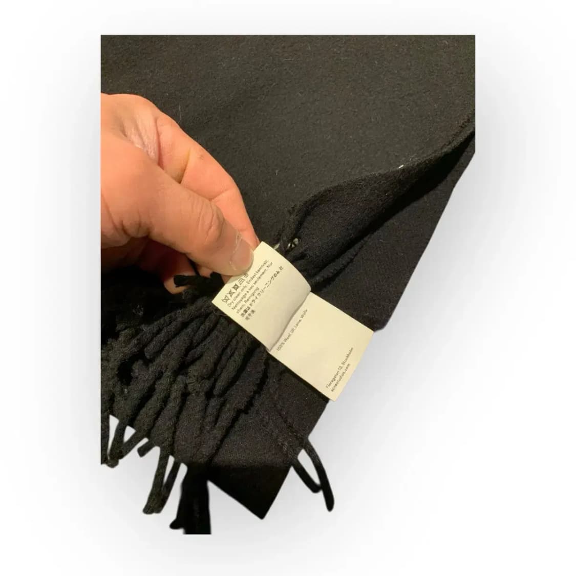 아크네 스튜디오 블랙 울 머플러 목도리 상품이미지4