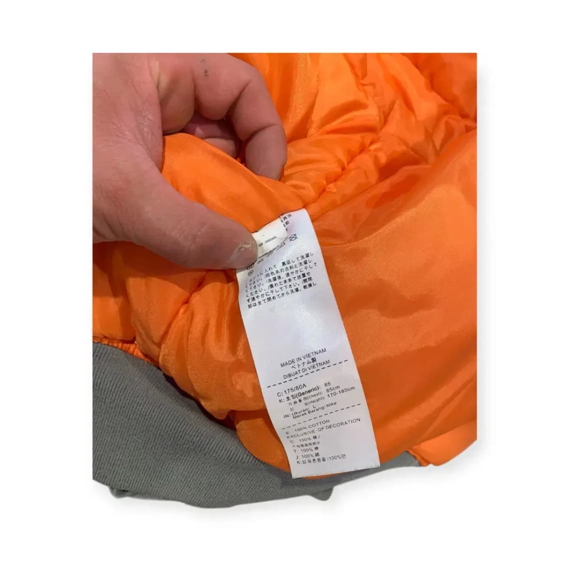 L)나이키 그레이 회색 MA-1 오버핏 항공 패딩점퍼 상품이미지7