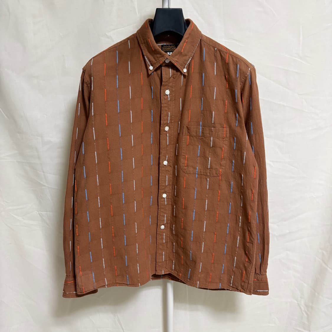 슈가케인 네이티브 아메리칸 스트라이프 셔츠 / 브라운, M 상품이미지1