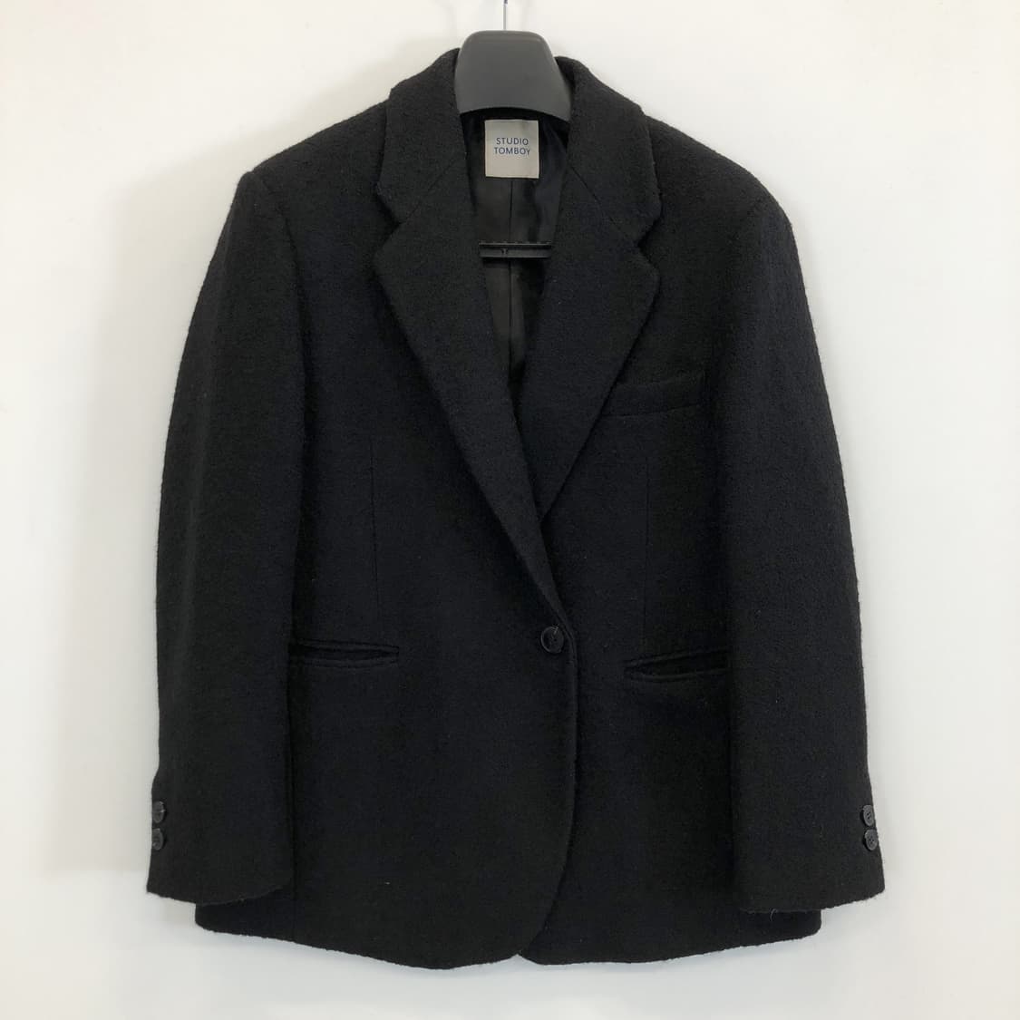 스튜디오톰보이 블랙 오버모직자켓 80-90-160 상품이미지1