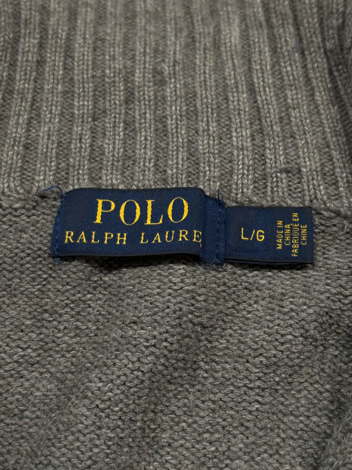 폴로 그레이 하프 버튼 니트 상품이미지5