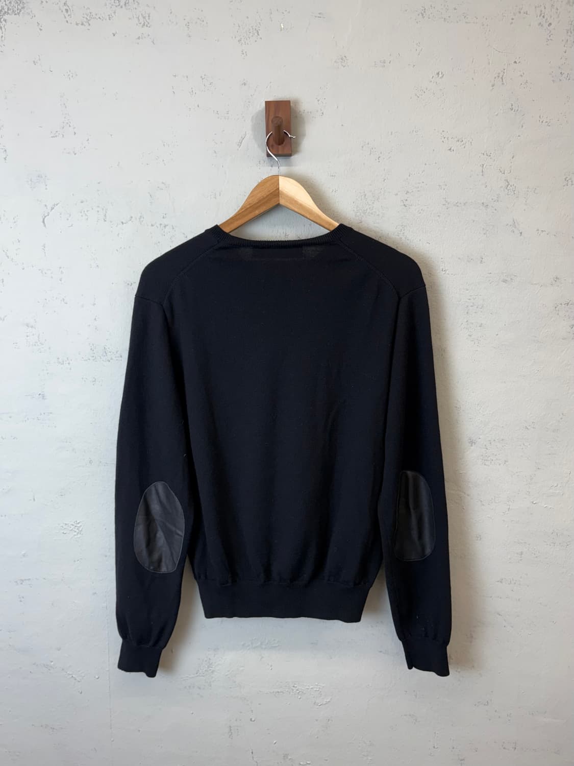 폴로랄프로렌 빈티지 암패치 메리노울 니트 블랙 상품이미지2