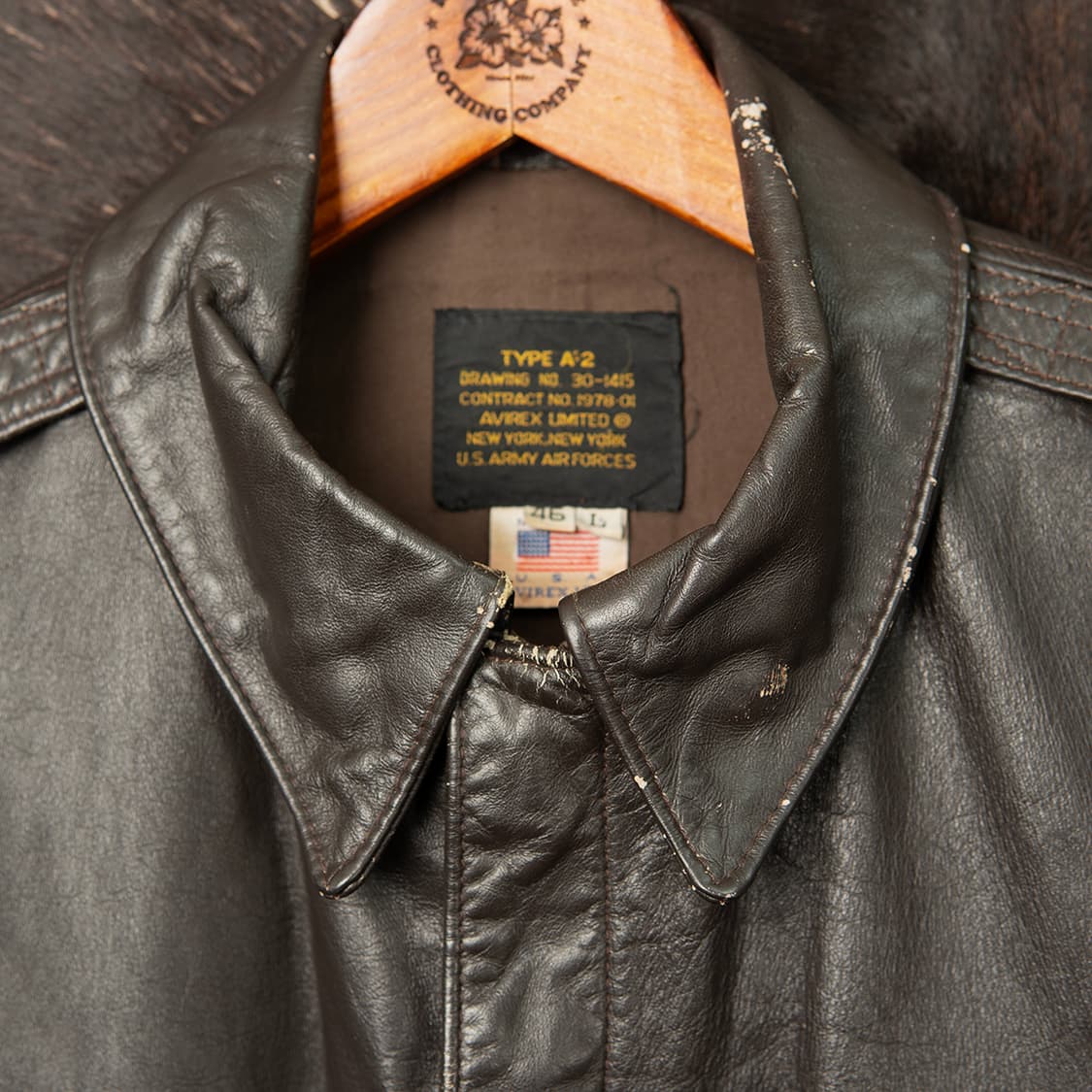 [46] 70s~ 아비렉스 A-2 레더 플라이트 자켓 MO-2367  상품이미지3