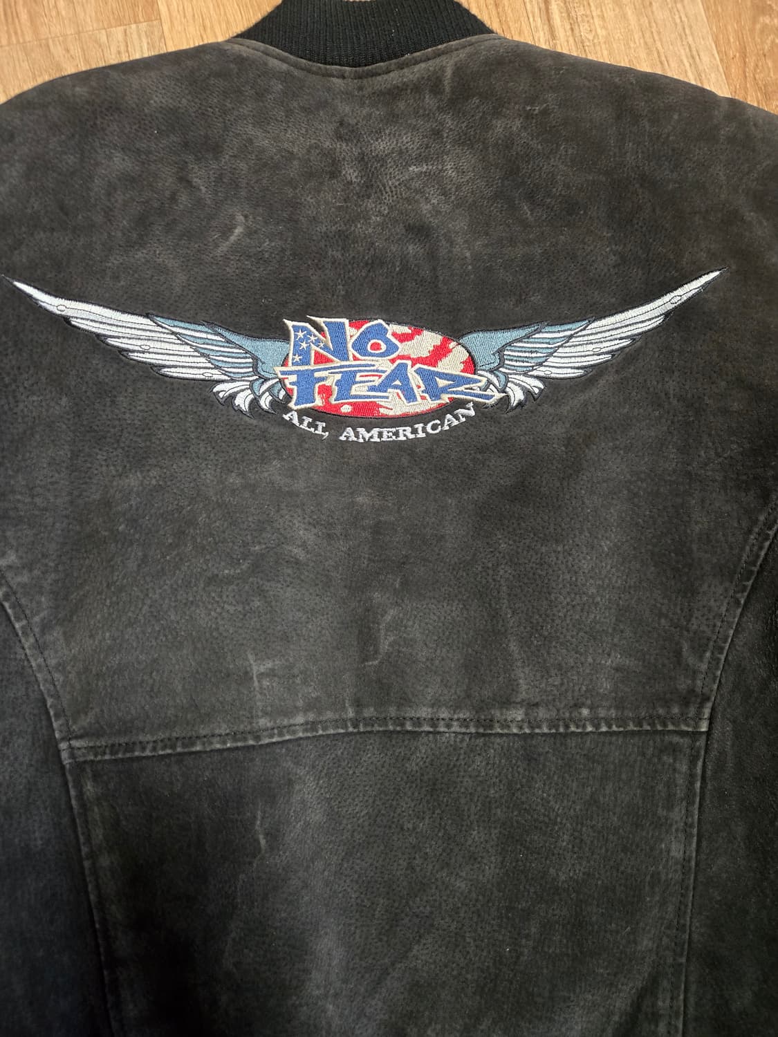 90s 노 피어 스웨이드 가죽 자켓 상품이미지4