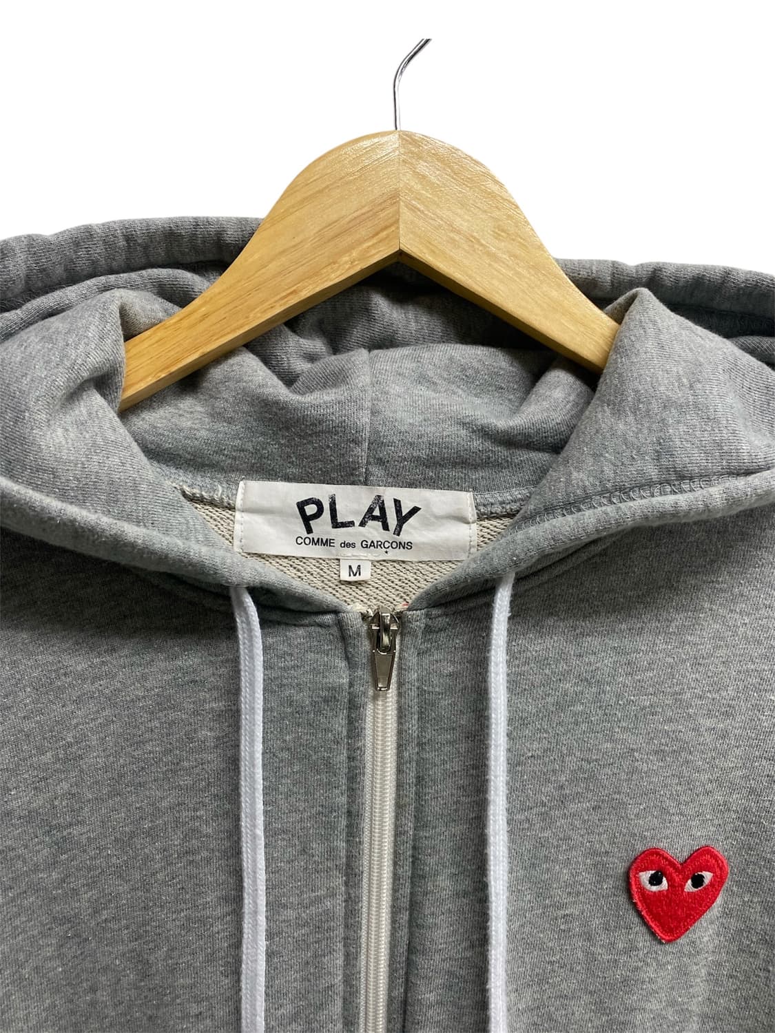 꼼데가르송 레드와펜 그레이 후드집업 M 상품이미지3