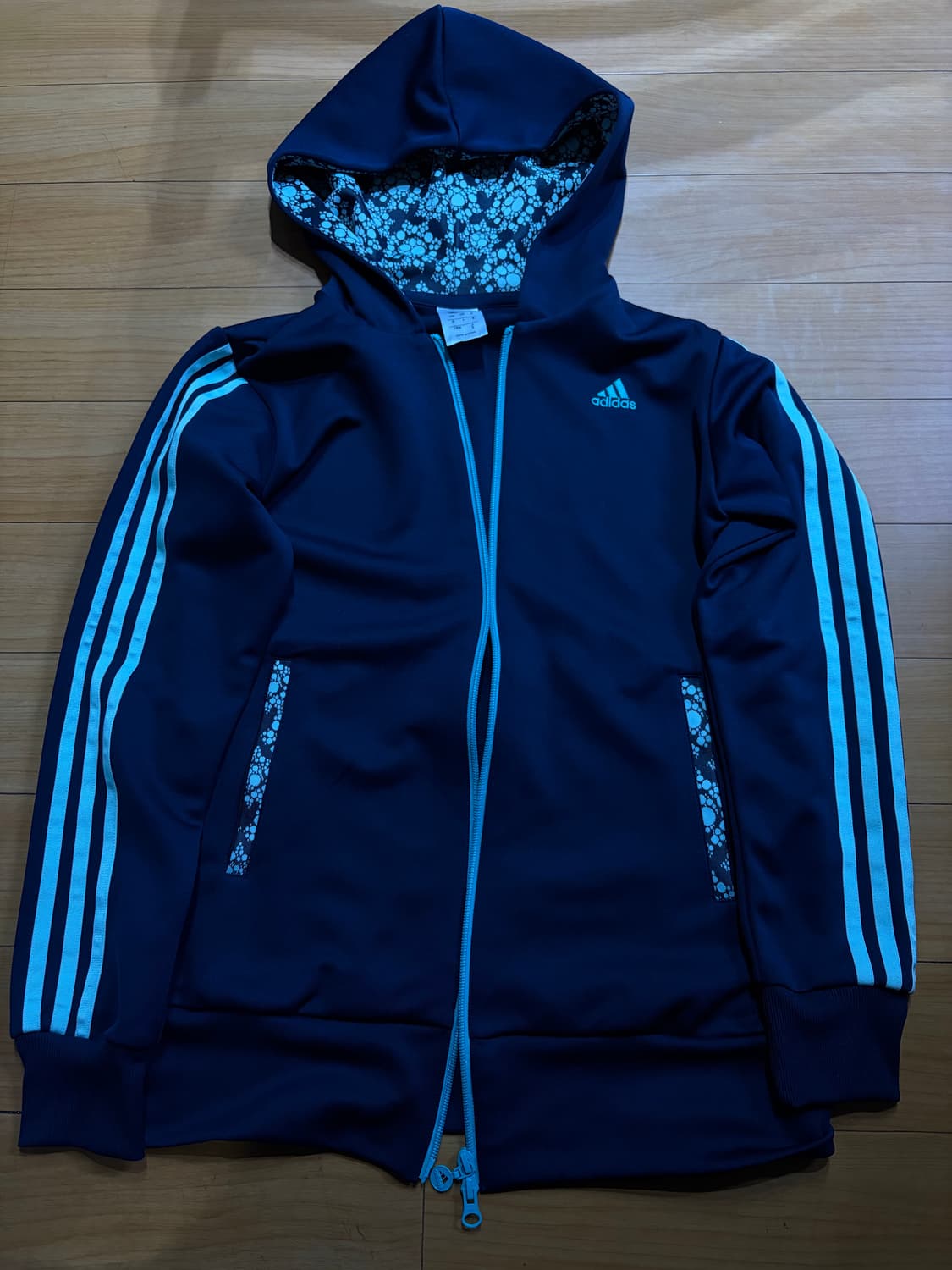 아디다스 네이비&민트 후드집업 상품이미지1