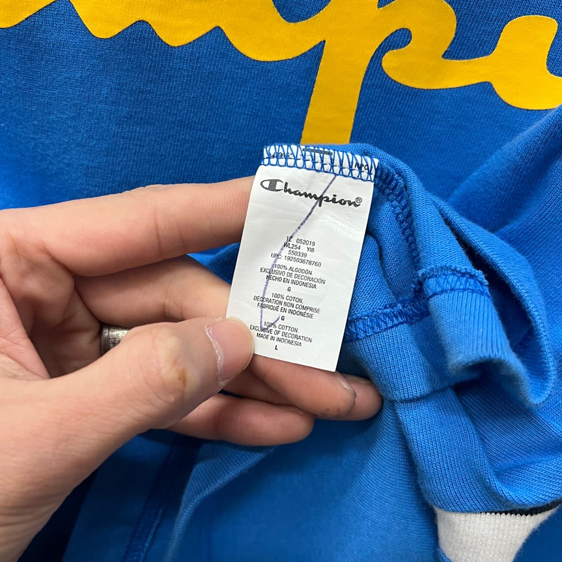 챔피온 크롭 헤비웨이트 져지 긴팔 롱슬리브 해외 L 상품이미지5