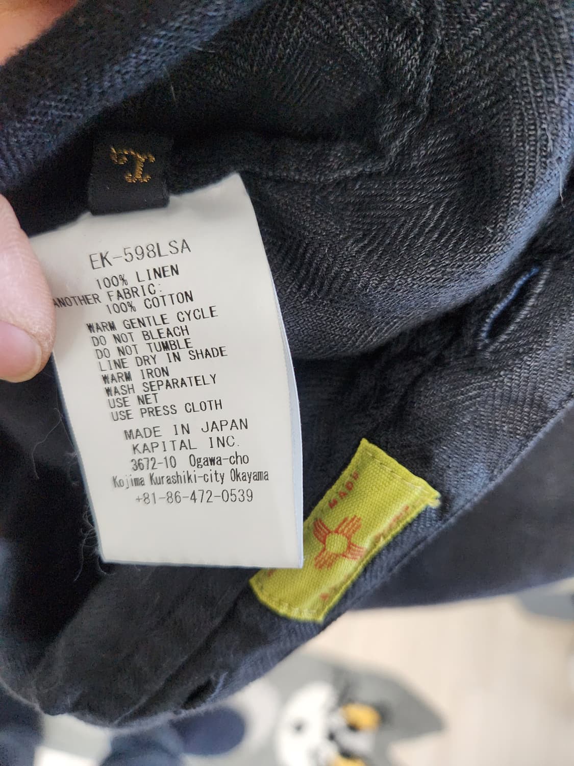 캐피탈 kapital 린넨거즈헤링본셔츠 3사이즈 상품이미지5