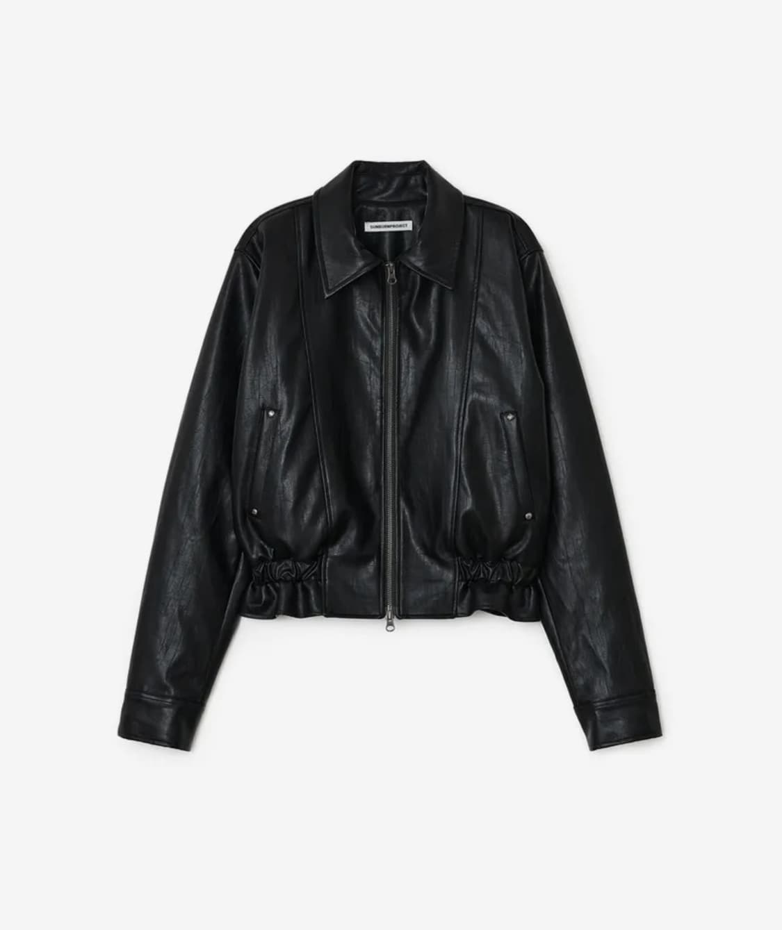 썬번프로젝트 Faux Leather Frill Jumper 상품이미지2