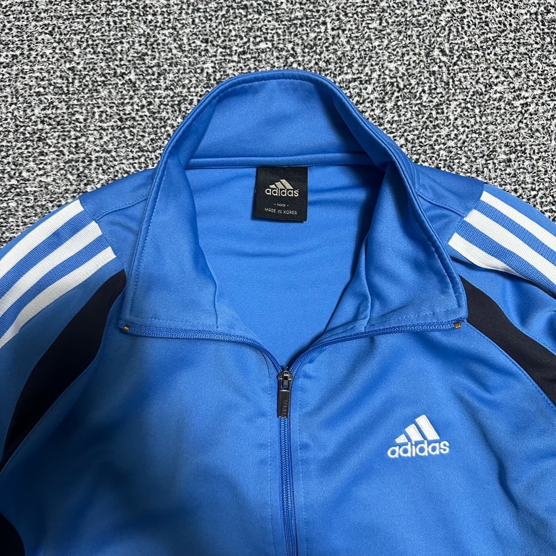 (100) 아디다스 삼선 하늘색 트랙탑 져지 상품이미지2