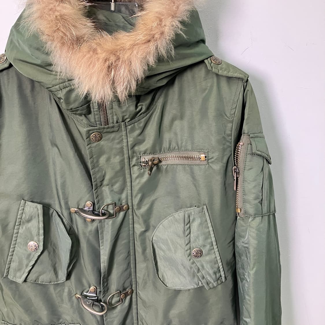 vtg 펑크 y2k 카키 야상 상품이미지2