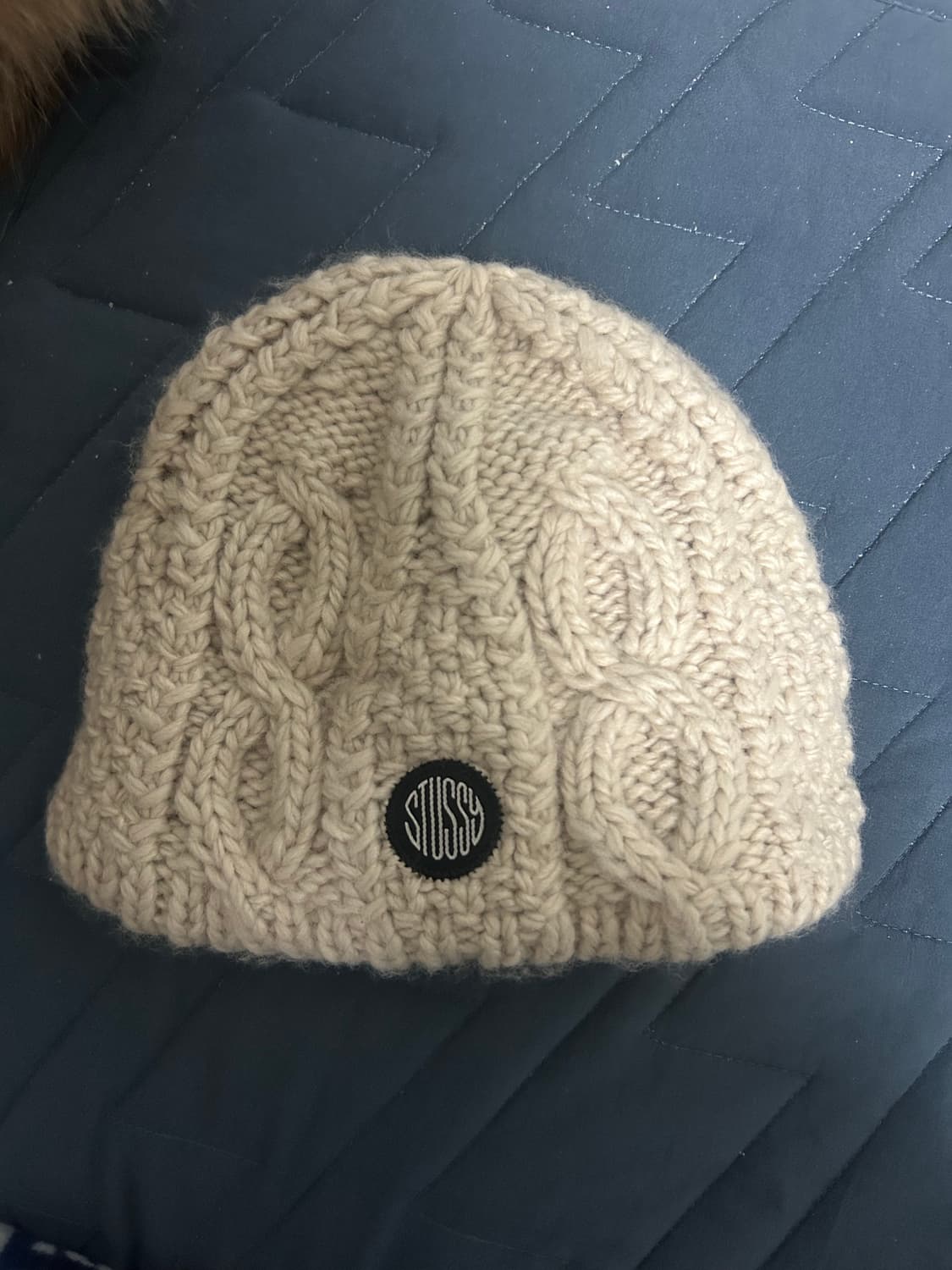 급처! 스투시 케이블니트 비니 내추럴 상품이미지2