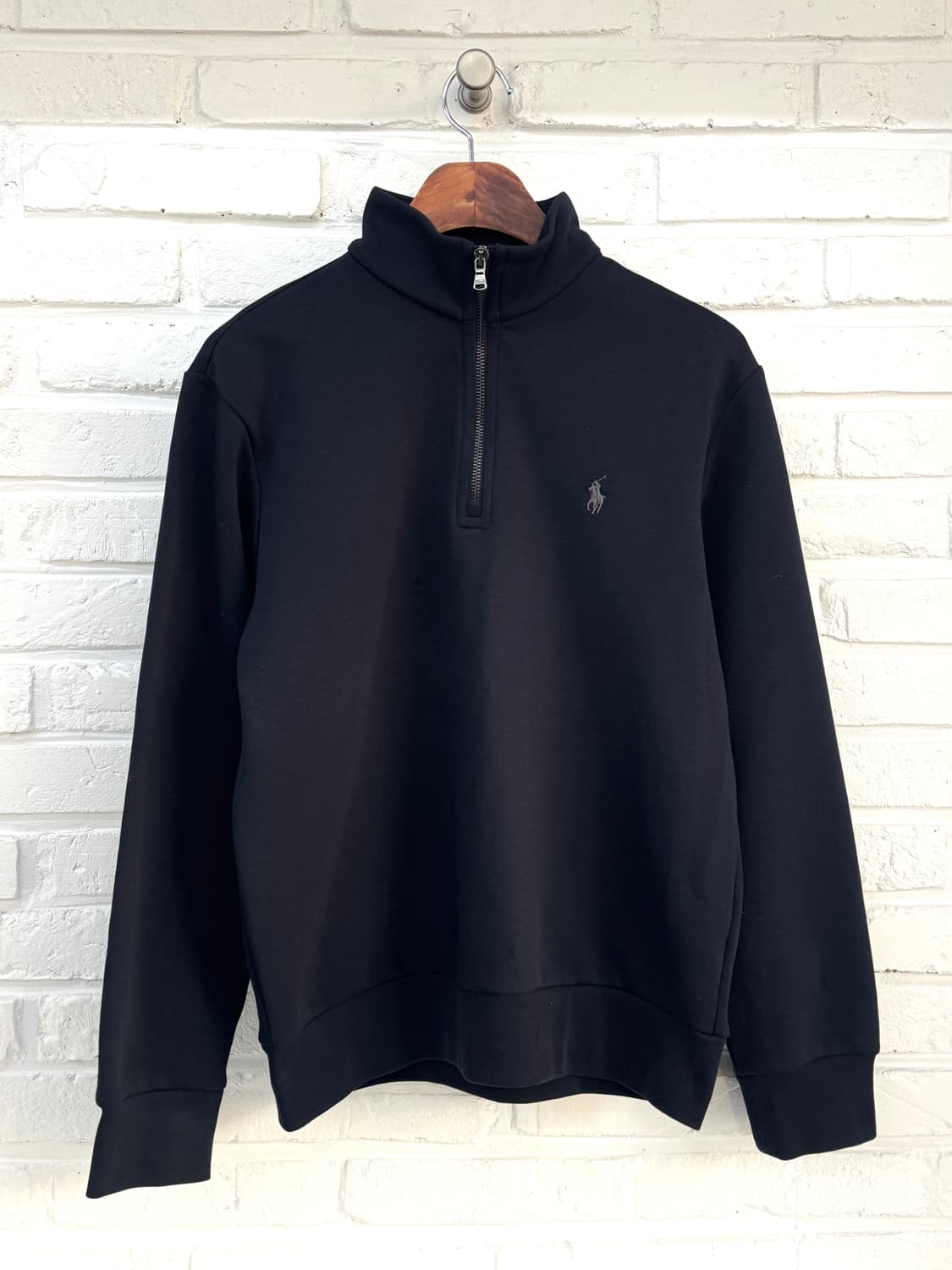 폴로 네이비 반집업 니트 상품이미지3