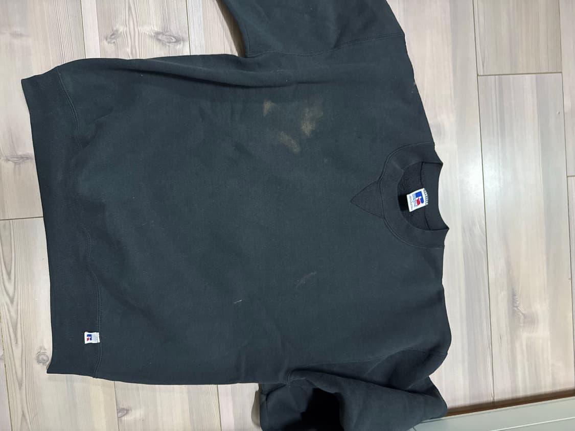 빈티지 러셀 90s 블랭크 스웻셔츠 usa 블랙 L 맨투맨 russell 상품이미지4