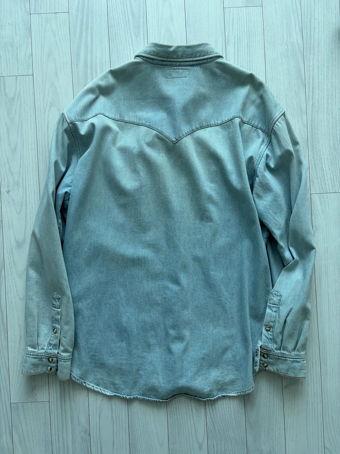 셀린느 웨스턴 셔츠 연청 데미 XL 상품이미지3