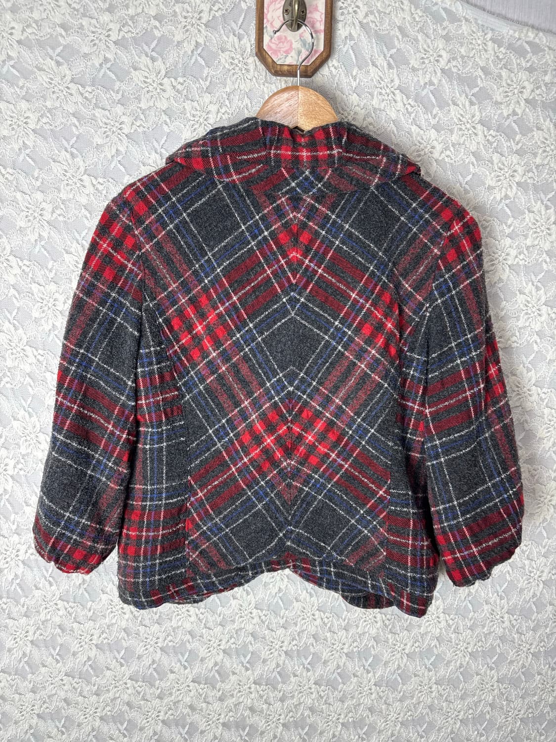 레드 체크 숏 자켓 상품이미지8