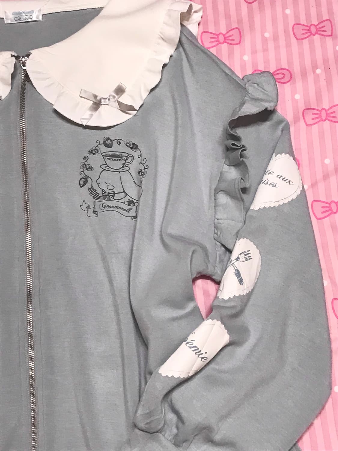 노에미 시나모롤 콜라보 페일블루 집업  상품이미지2