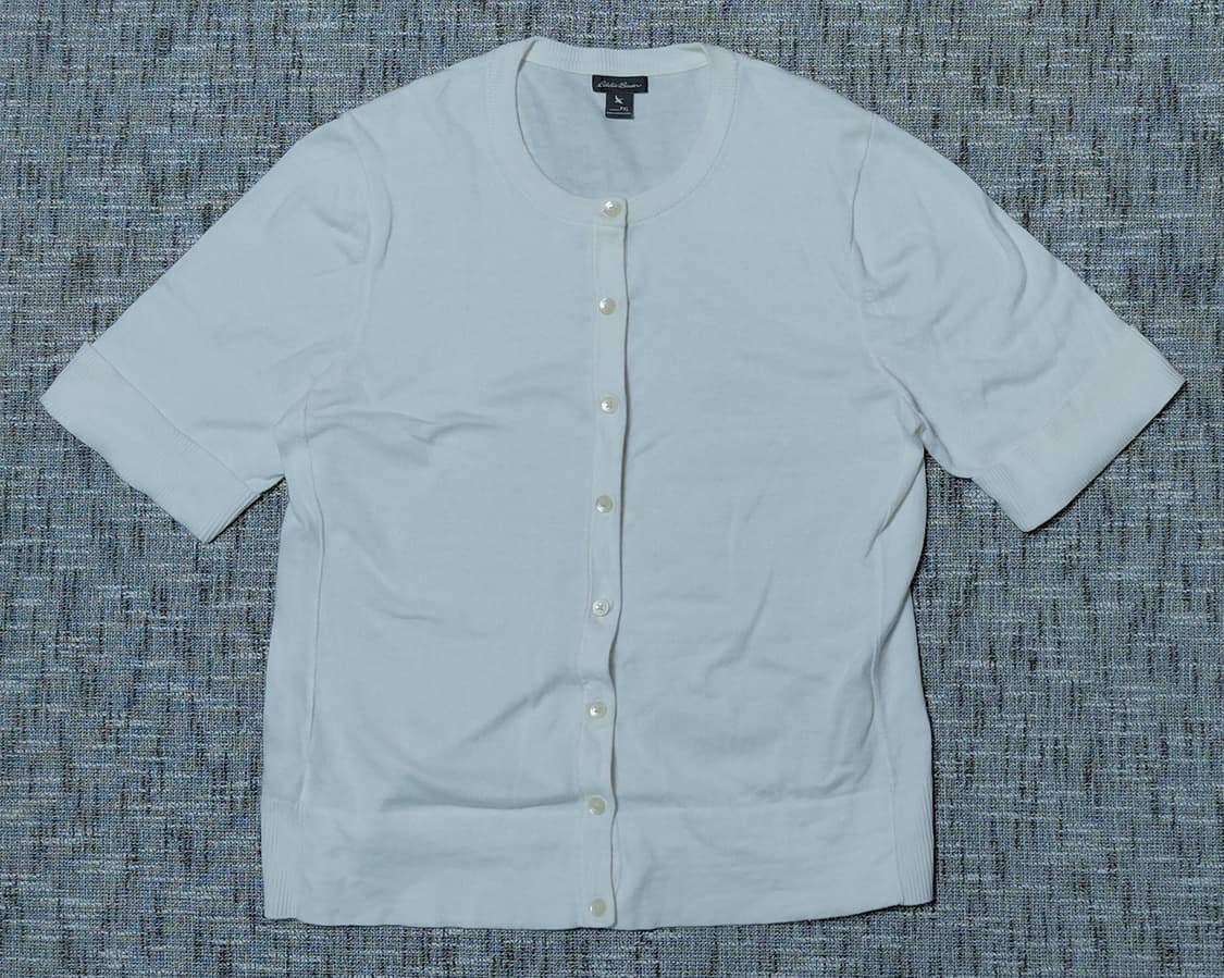 [PXL] Eddie Bauer 정품 여성 반소매 면 혼방 가디건 상품이미지1