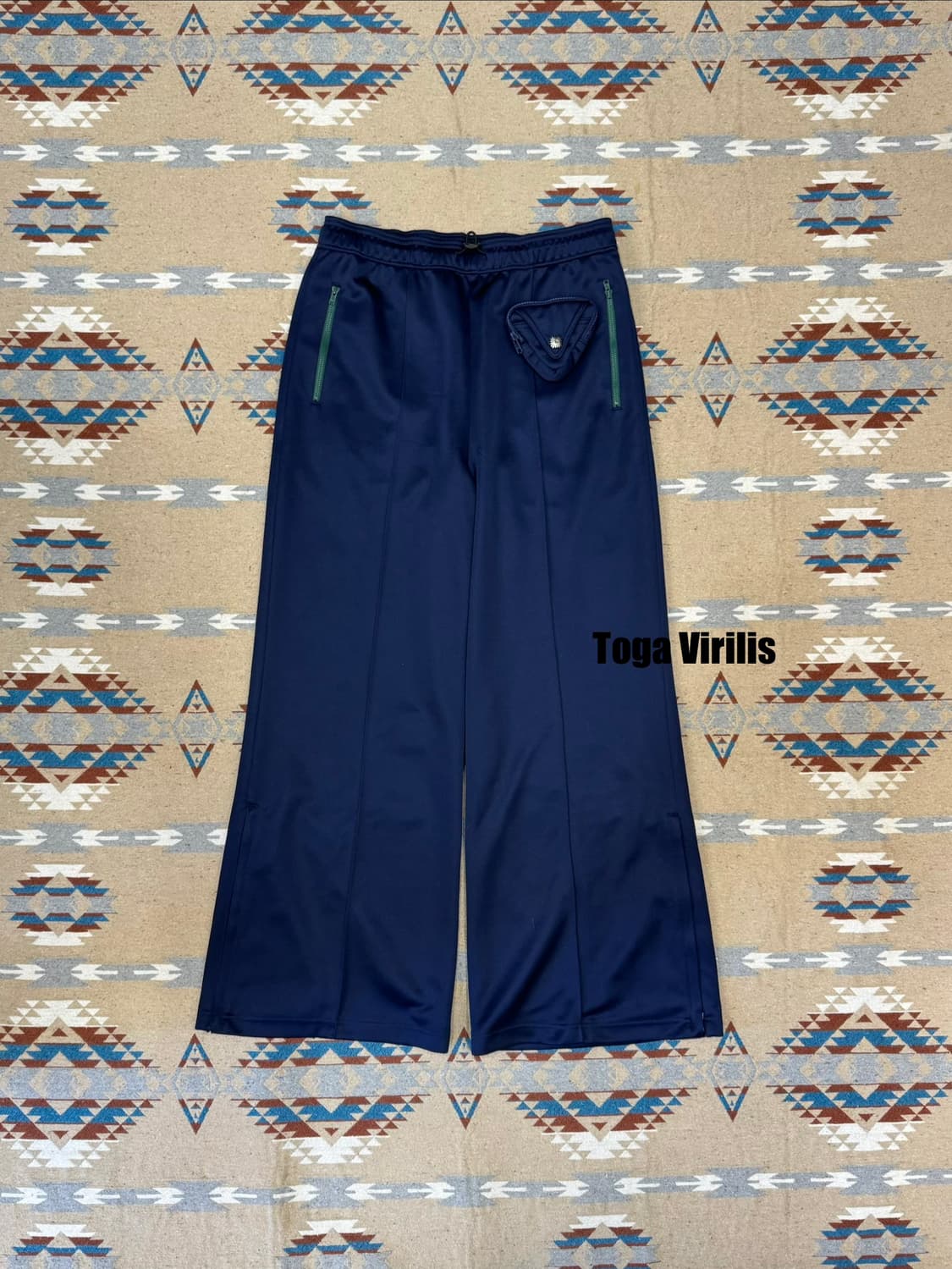 [46] 토가 바릴리스 와이드 레그 저지 트랙팬츠 네이비  상품이미지1