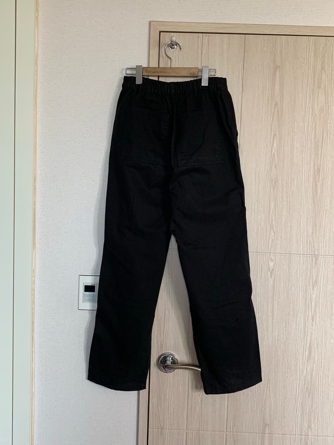 블랙 면 팬츠 상품이미지2