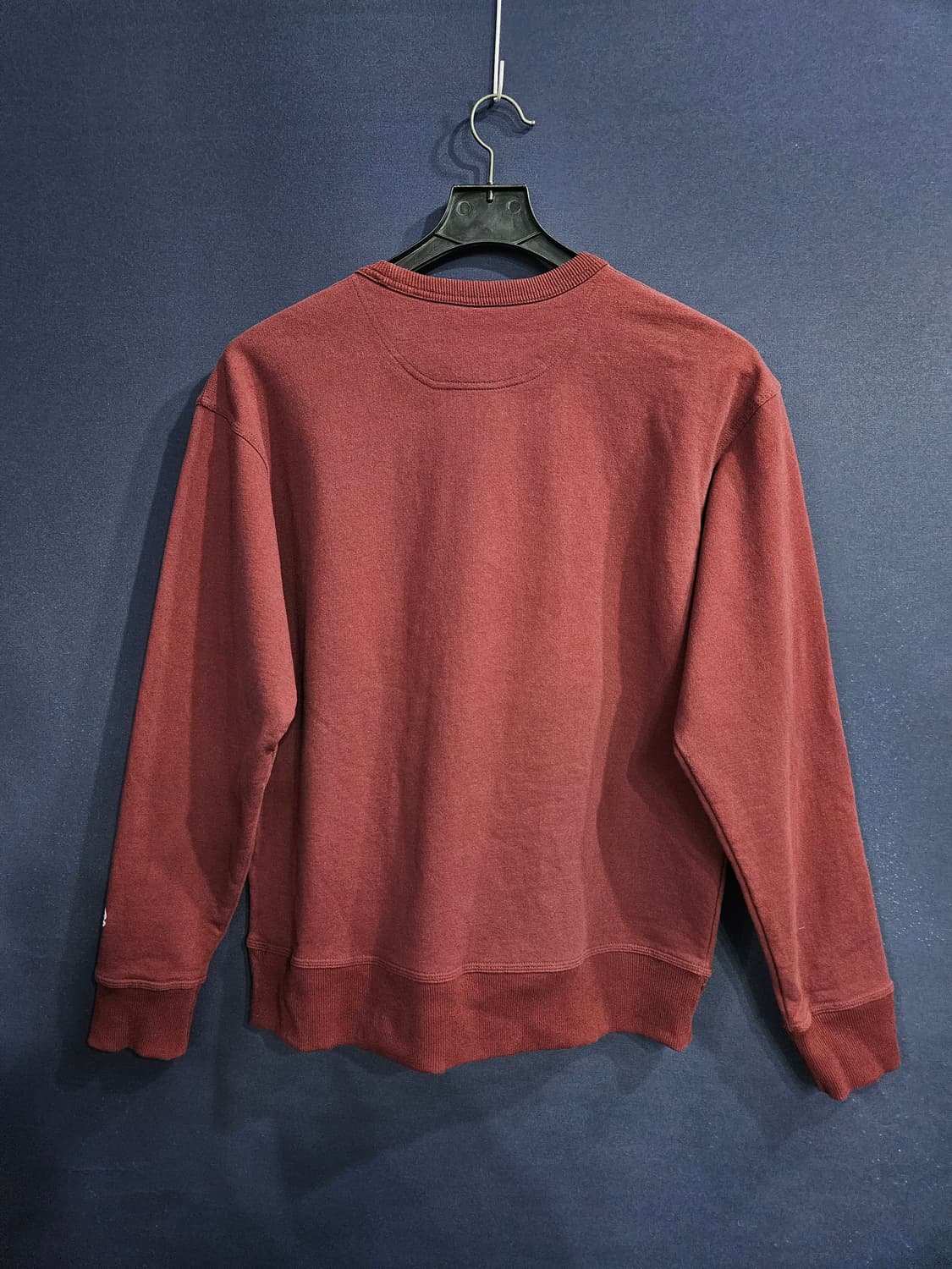 챔피온 버건디컬러 남성 오버핏 100 기모 맨투맨  상품이미지2