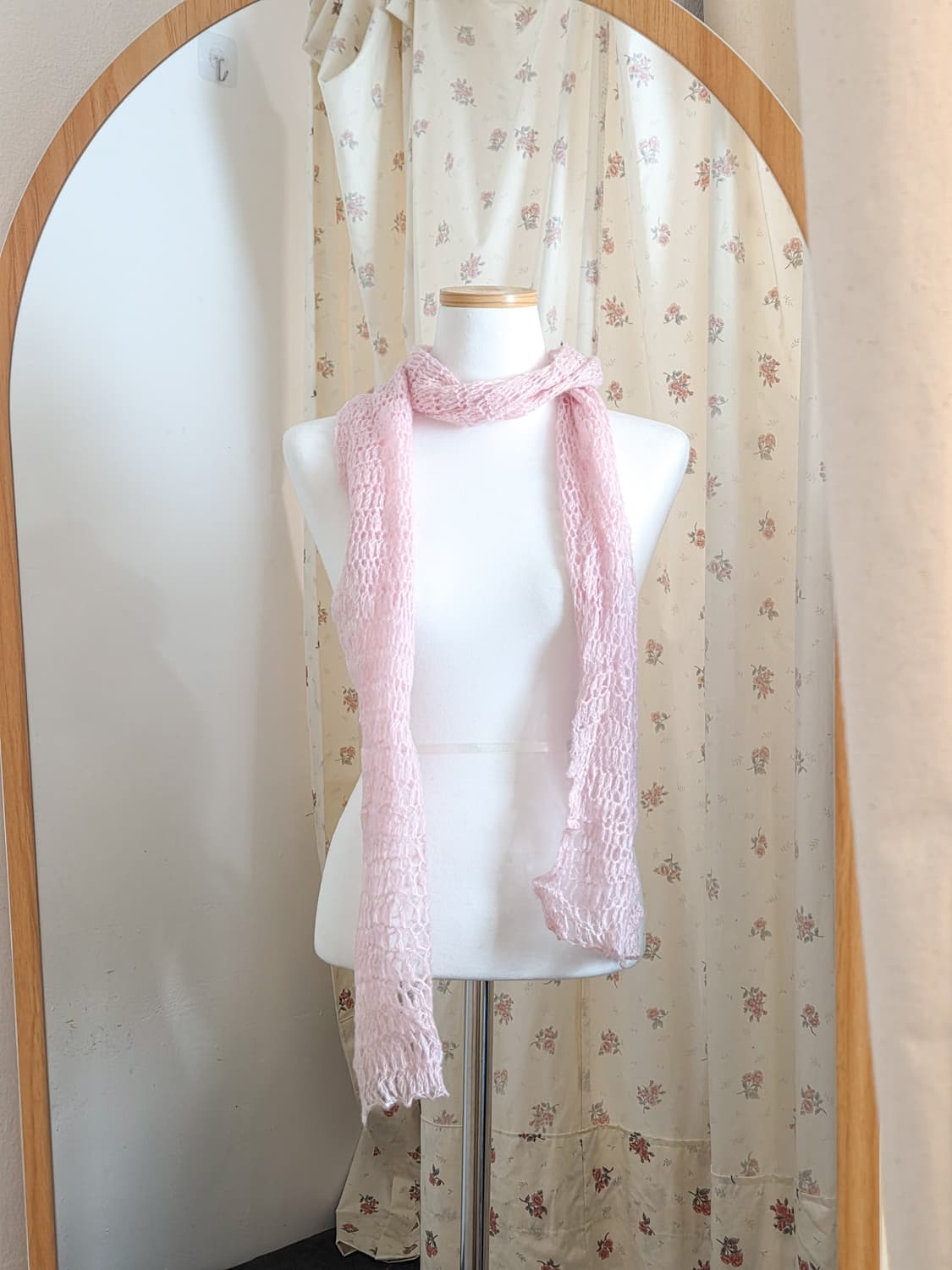 딸기우유 니트 머플러 상품이미지1