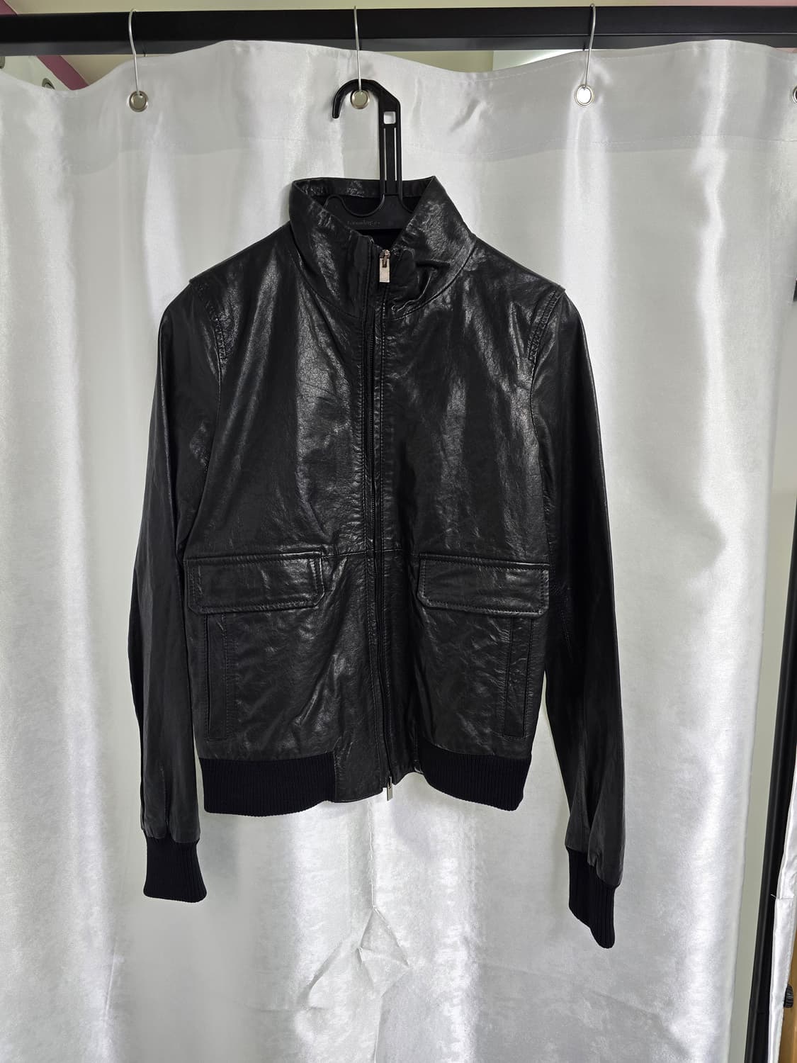 띠어리 블랙 가죽 봄버 자켓 (1454) 상품이미지1