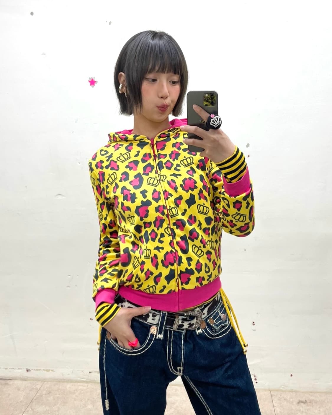Yellow Leopard Reversible Hooded  상품이미지1