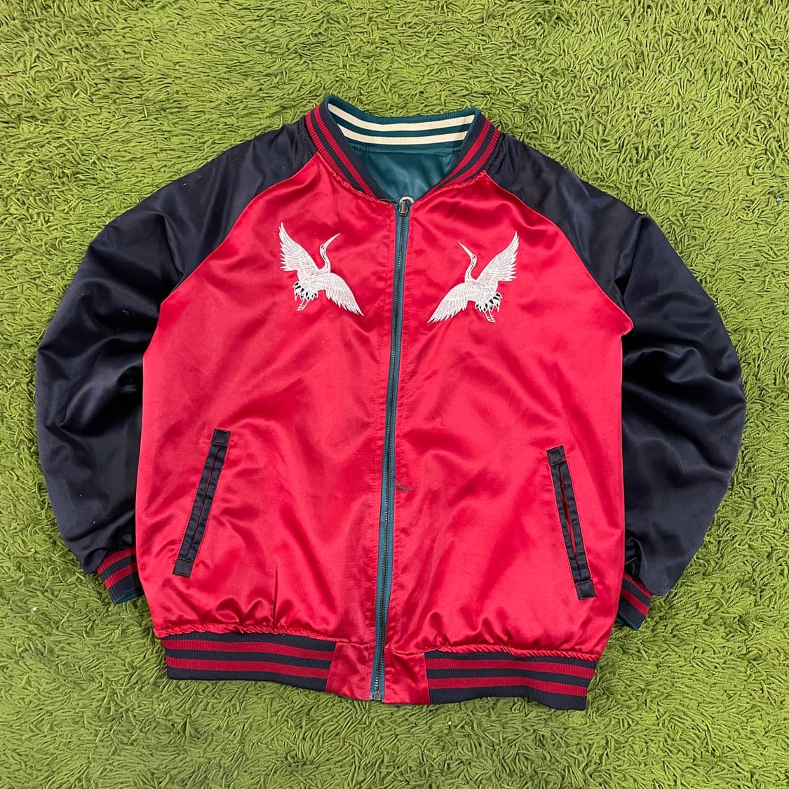 빈티지 리버시블 자수 블루종 상품이미지5