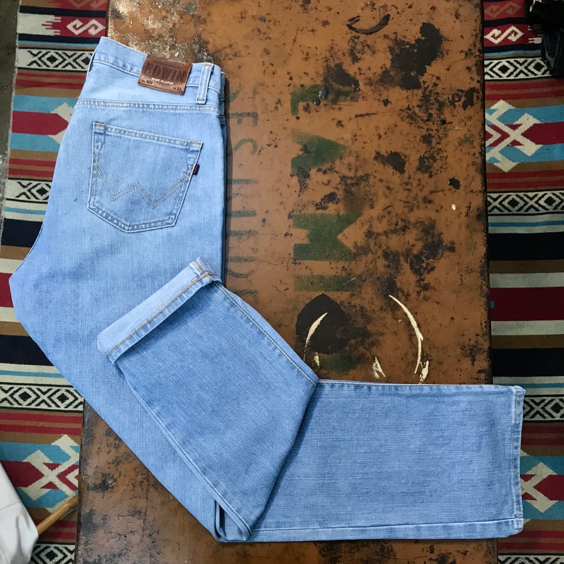 Japan 에드윈 403 연중청 데님 팬츠 허리 34 35  상품이미지2