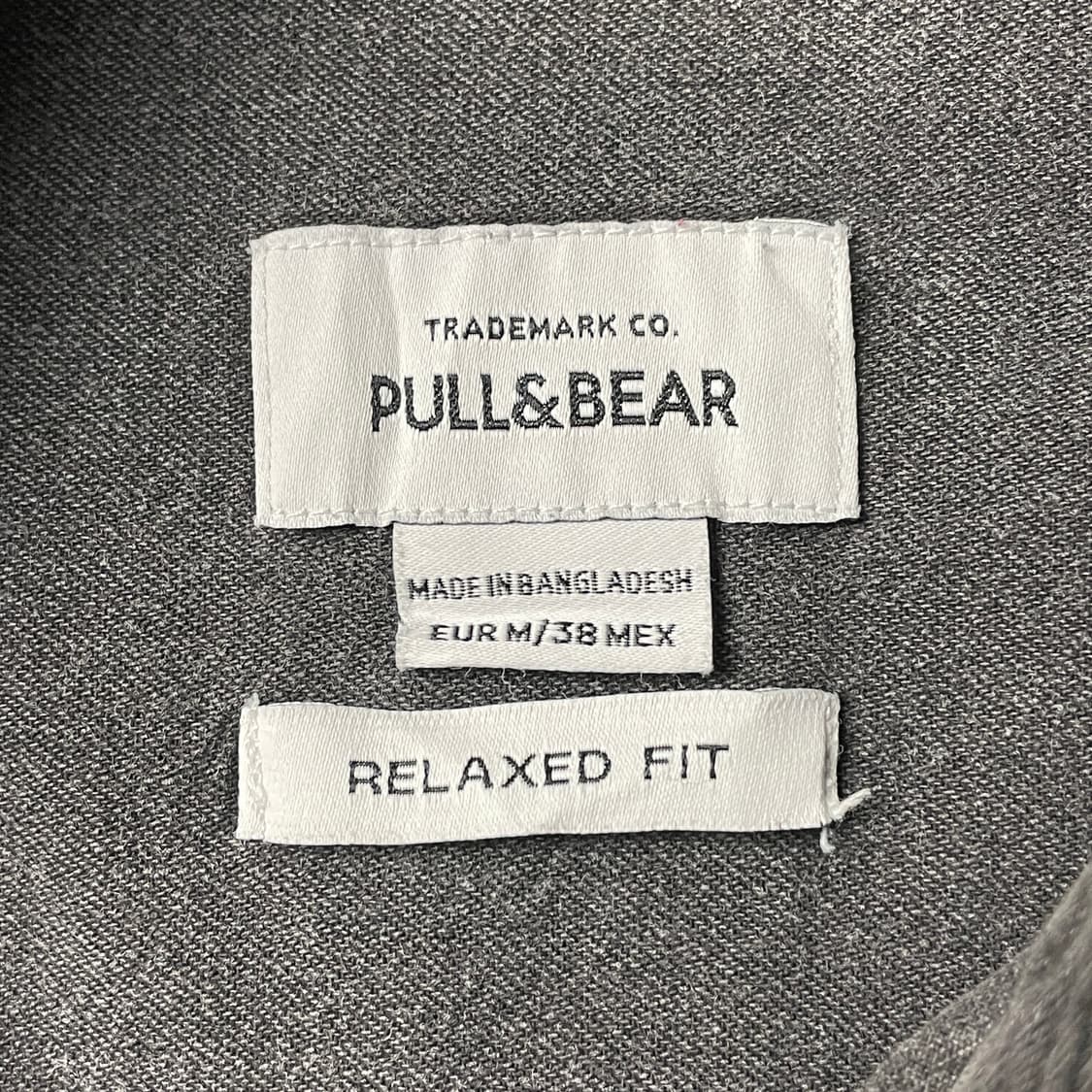 PULL&BEAR 빈티지 차콜 코튼셔츠 A00402 상품이미지8