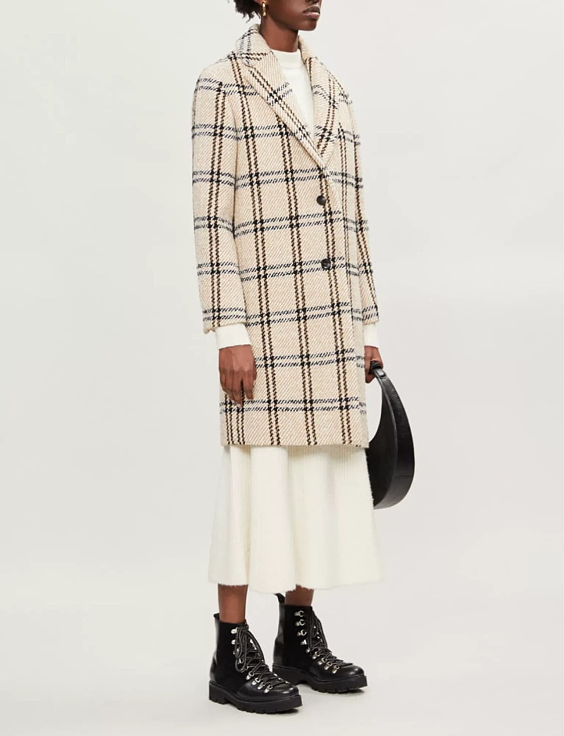 여) 마쥬 체크 울코트  상품이미지10