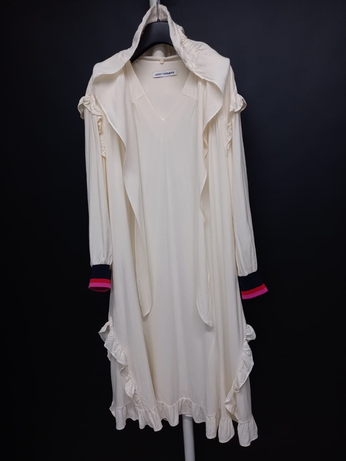 럭키슈에뜨 춘하추 후드 맥시 롱 원피스 66.77 상품이미지3