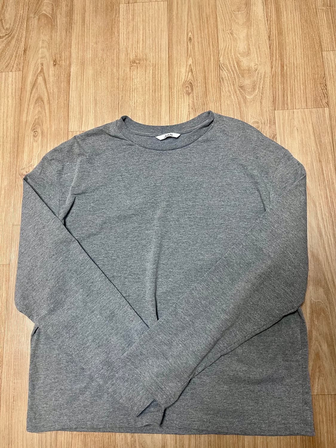 주앙옴므 크롭핏 컴팩트 코튼 롱슬리브 (멜란지 그레이) 상품이미지4