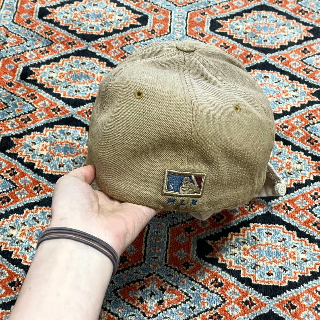 MLB 뉴욕양키스 베이지 면 야구볼캡 S-M 상품이미지3