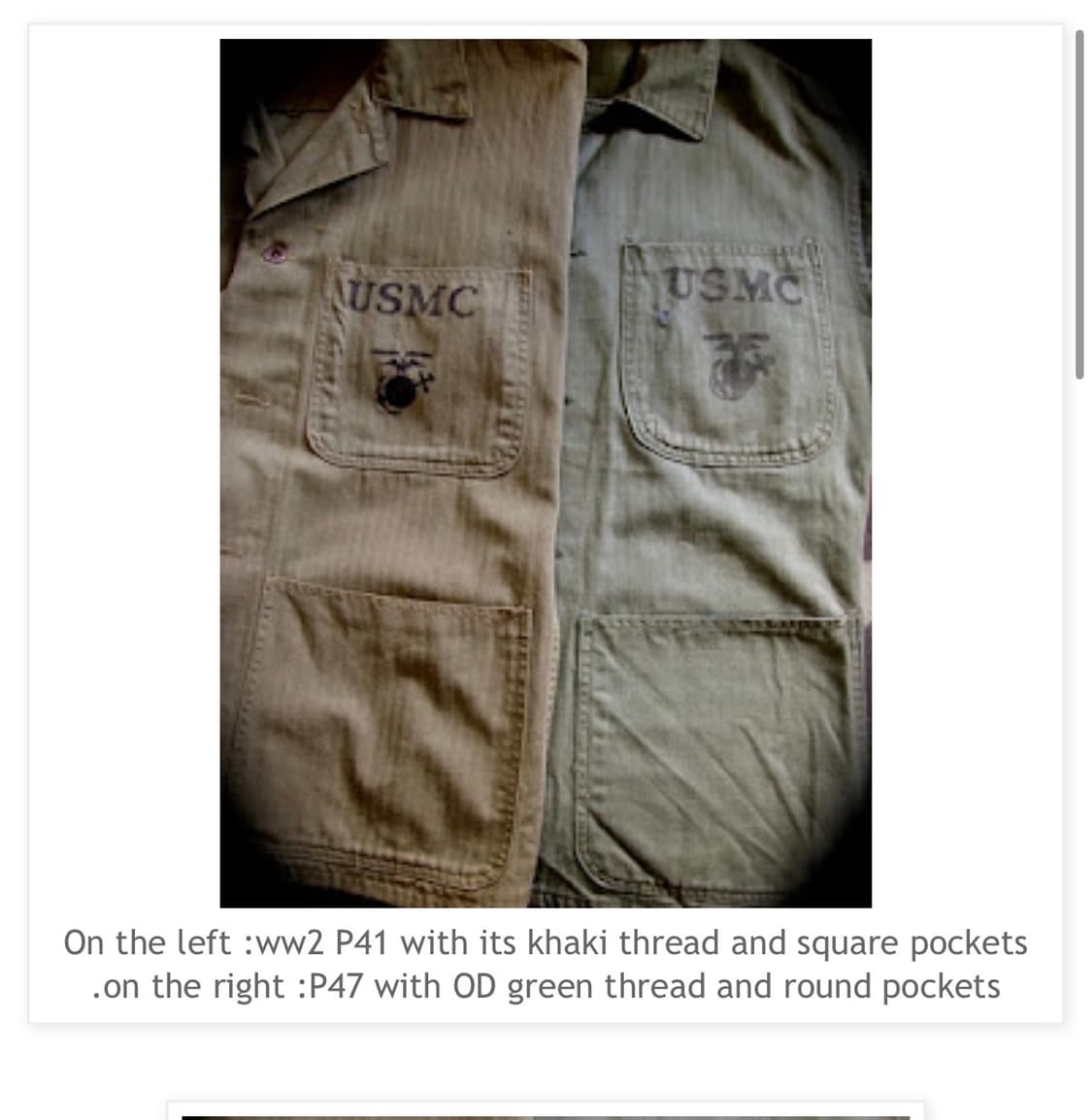 40s USMC P-47 HBT Utility Jacket 상품이미지1