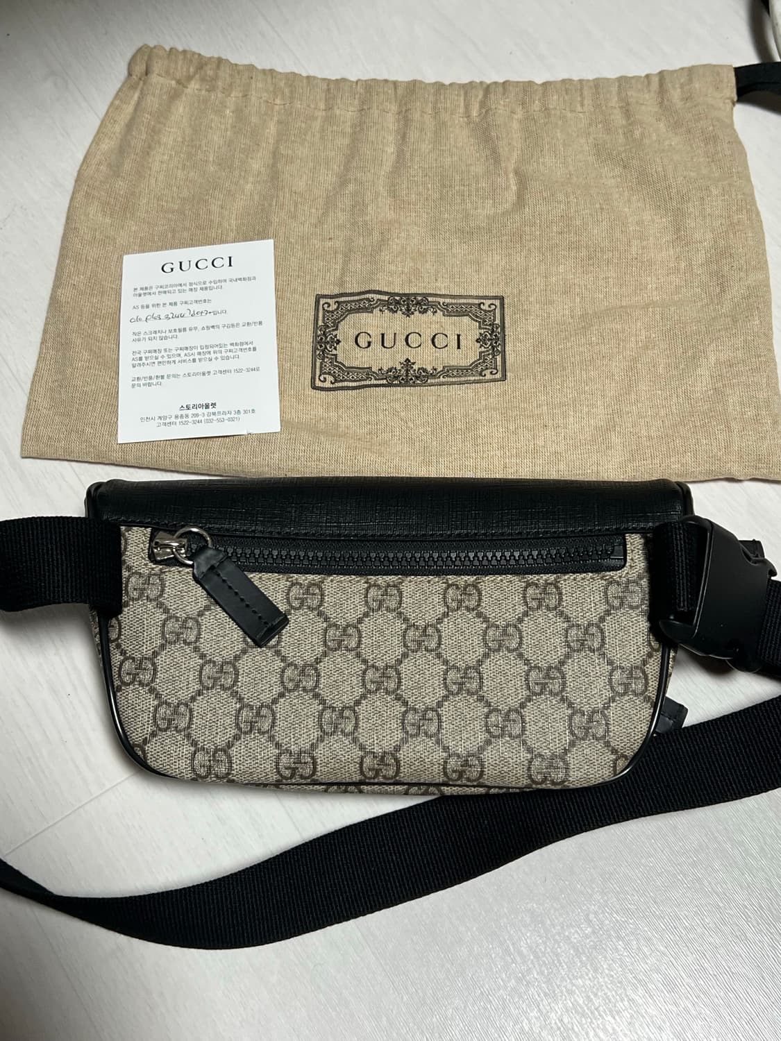 정품 새상품 구찌 GG슈프림 힙색 상품이미지2