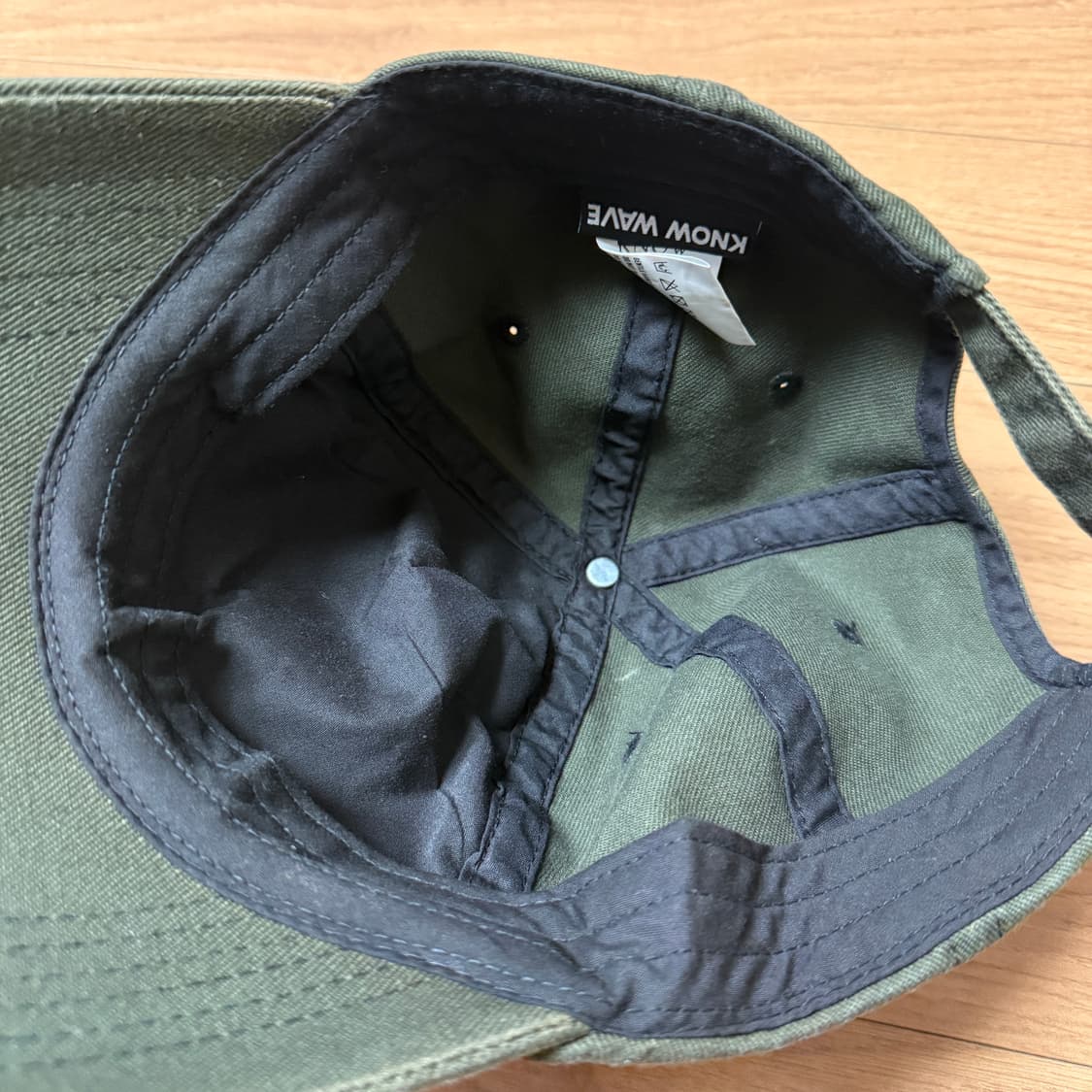 노우웨이브 빅로고 엠브로더리 볼캡(카키) 상품이미지4