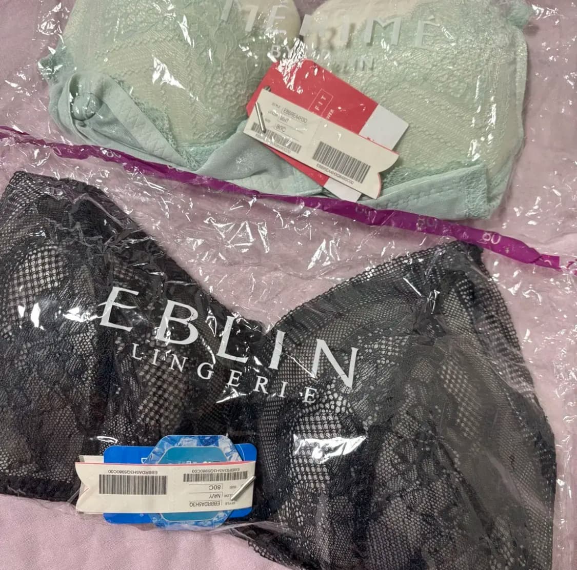 에블린 노와이어 브라 80C 새상품 2장 일괄 상품이미지8