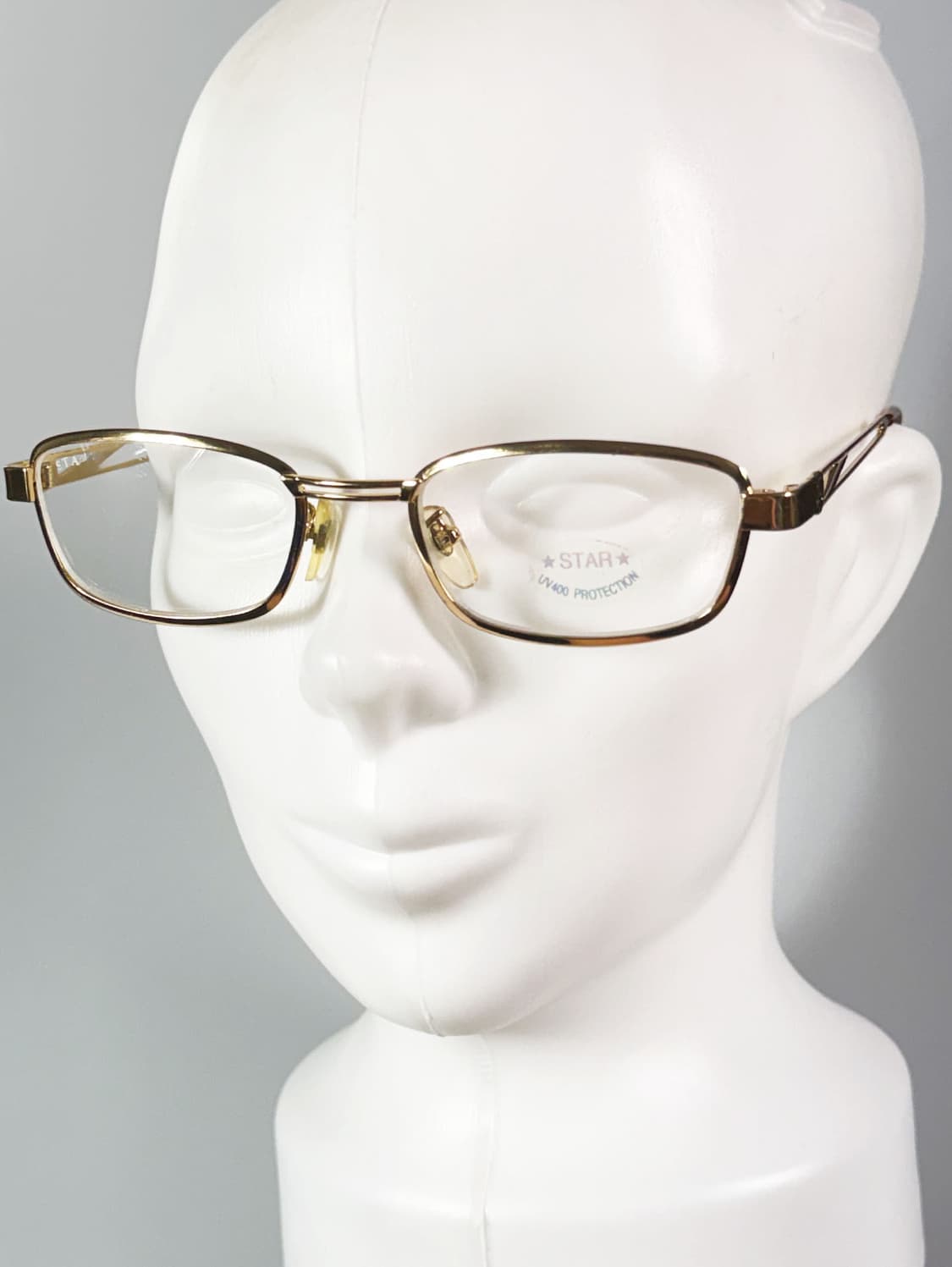90s STAR 골드 슬림 스퀘어 메탈 빈티지 안경 상품이미지8