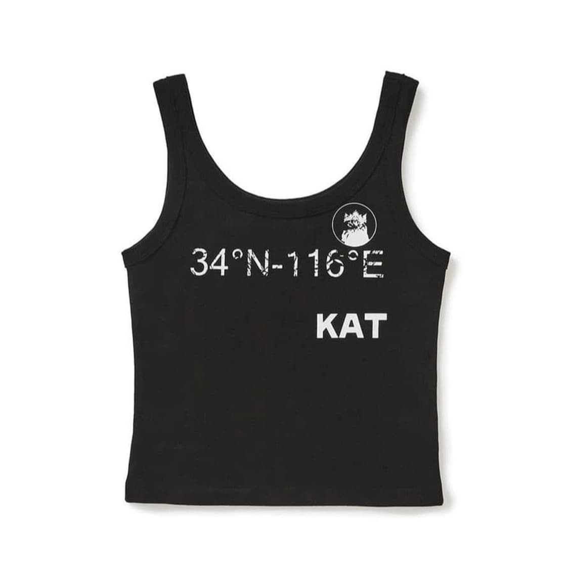 lcdctm 엘씨디씨티엠 캣 프린트 슬림 탱크 탑 슬리브리스 블랙 상품이미지5