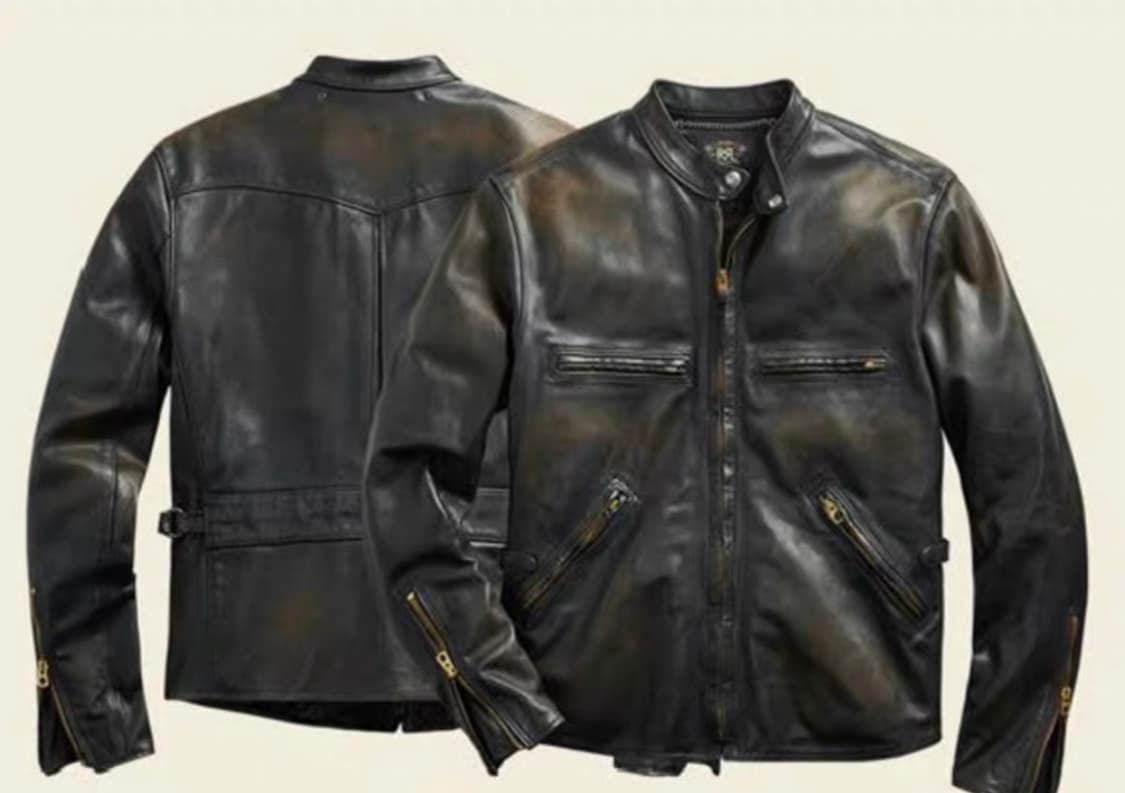 RRL j100 모토바이커 가죽자켓 M 상품이미지1